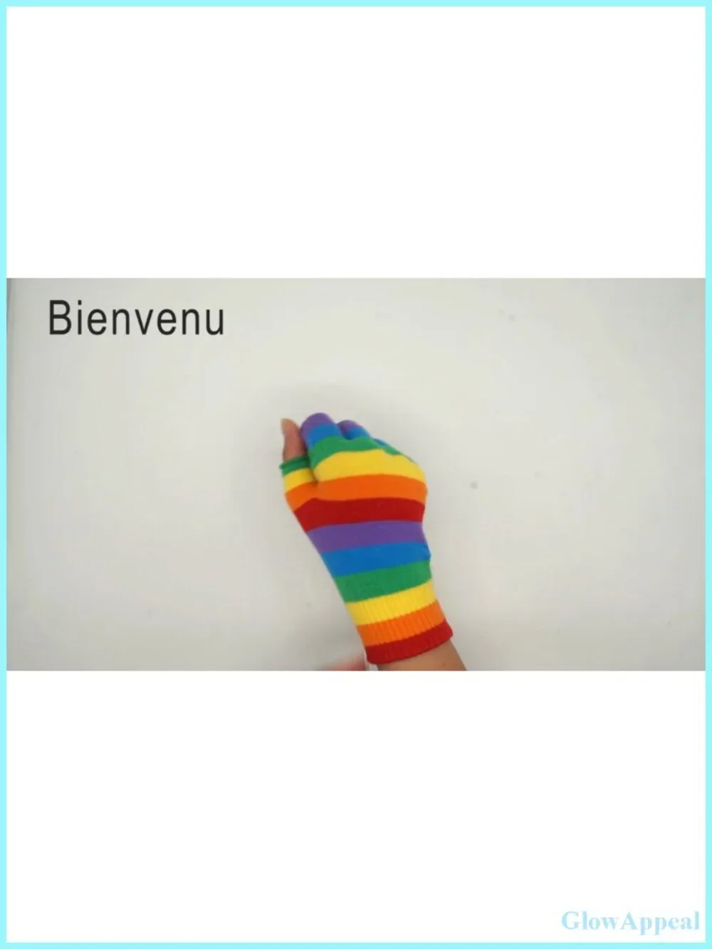 Stretchy Fingerless Hand Warmer Skeleton Gloves - Acrylic Cotton Knit